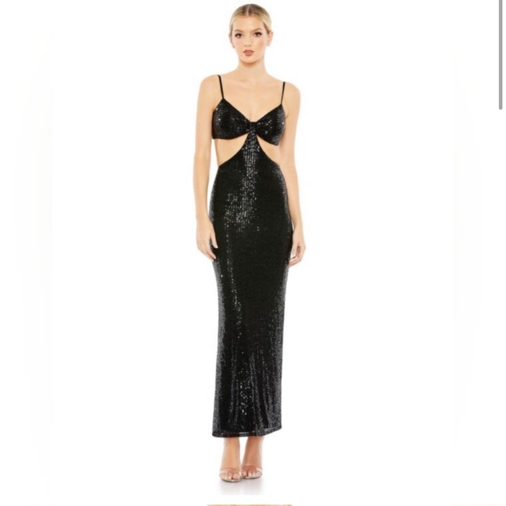 leena for Mac Duggal 70130 Cutout Waist
Sequin Dress